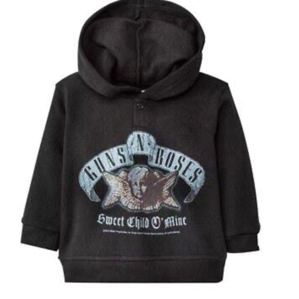 Guns N Roses Black Hoodie Infant Sweatshirt NWT Sz 18M